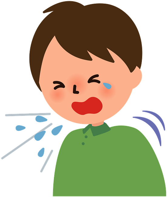 Sneeze Cold Sick Clipart - Clipart Transparent Sneeze Png (551x800), Png Download