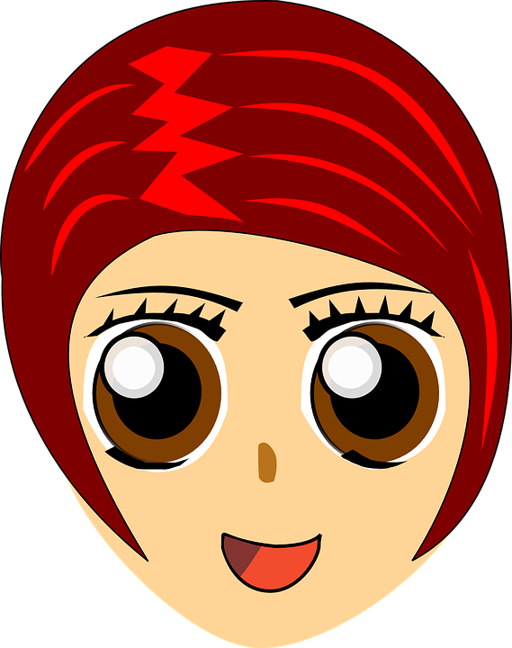 Thumb Image - Red Hair Girl Cartoon Clipart (569x720), Png Download