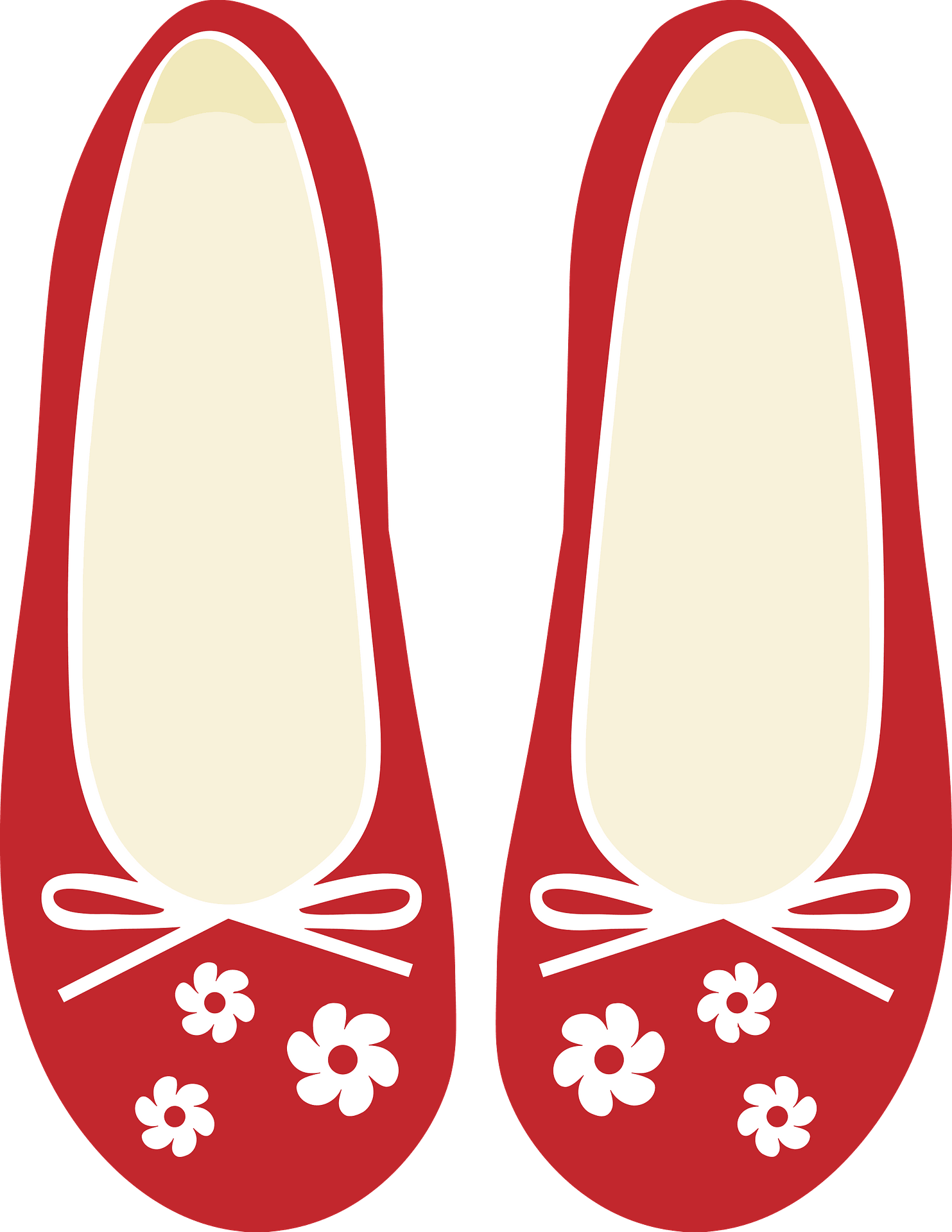 Flat Shoes Clipart Png Transparent Png (1483x1920), Png Download