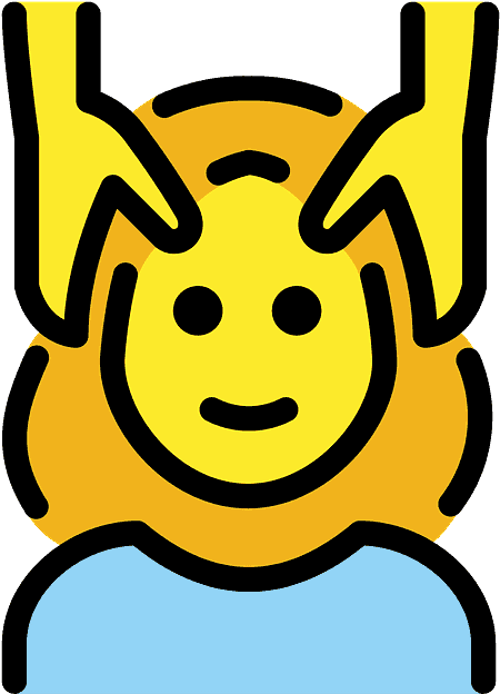 Woman Getting Massage Emoji Clipart - Emoji - Png Download (800x800), Png Download