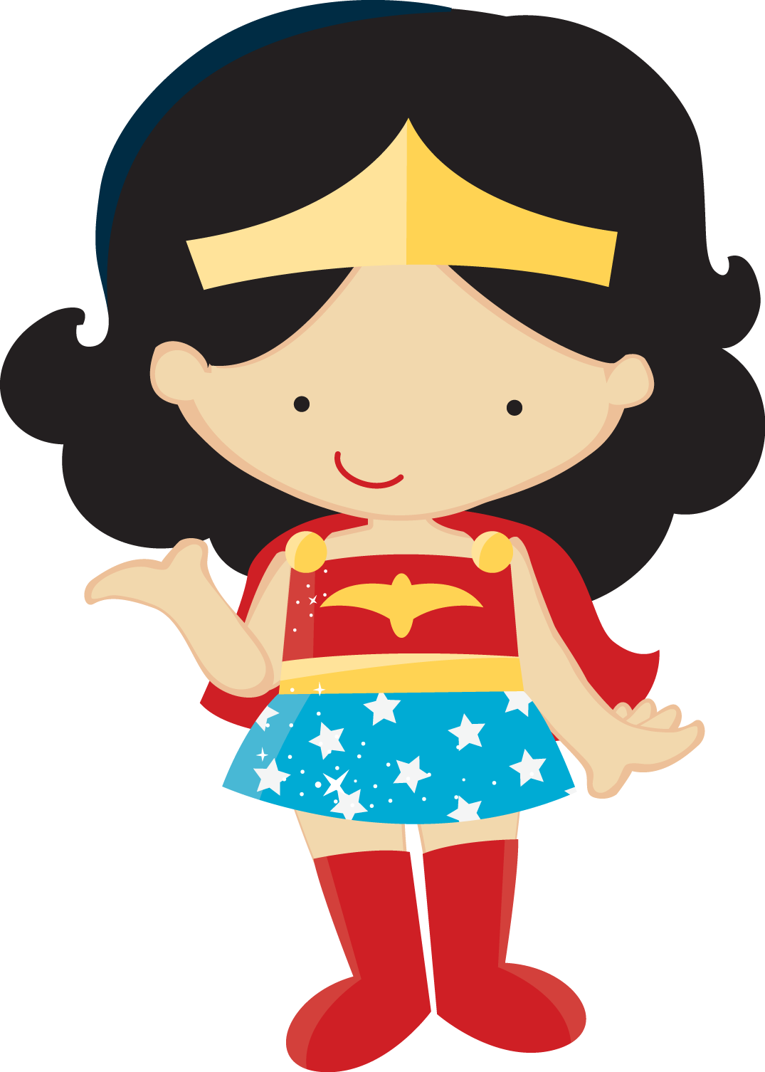 Wonder Woman Clipart Nina - Mulher Maravilha Baby Png Transparent Png (642x900), Png Download