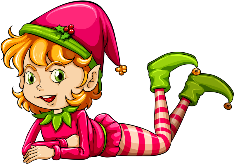 Png Elves Christmas - Clip Art Elfs Transparent Png (800x571), Png Download