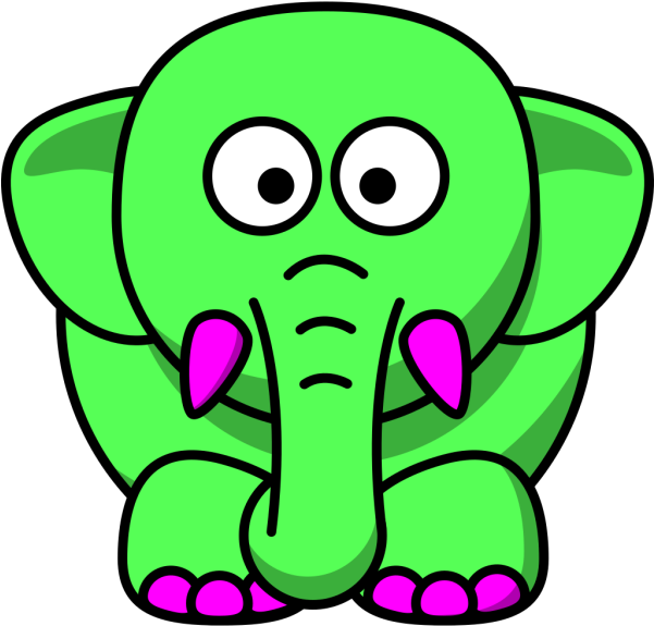 Mint Elephant Png Images - Png Images Of Animals Black And White Clipart (600x600), Png Download