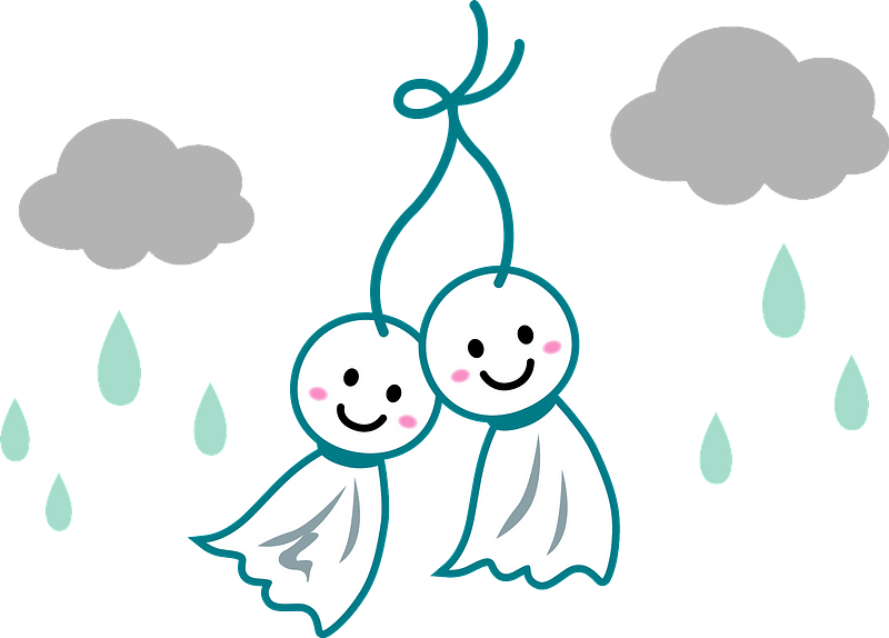 Teru Teru Bozu Rain Clipart - Png Download (800x574), Png Download