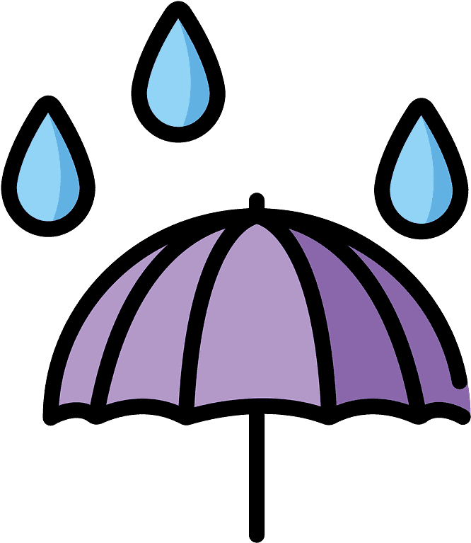 Umbrella With Rain Drops Emoji Clipart - Rain Umbrella Emoji Transparent - Png Download (800x800), Png Download