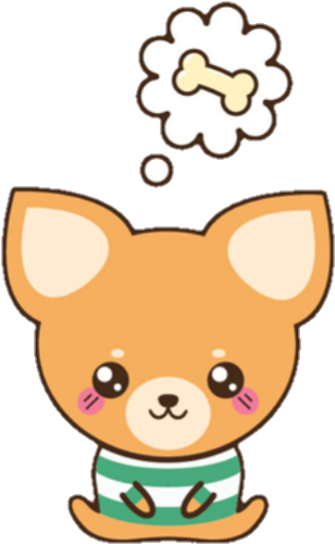 #dog #bone #thought #think #kawaii #freetoedit - Cute Transparent Cartoon Dogs Clipart (720x653), Png Download