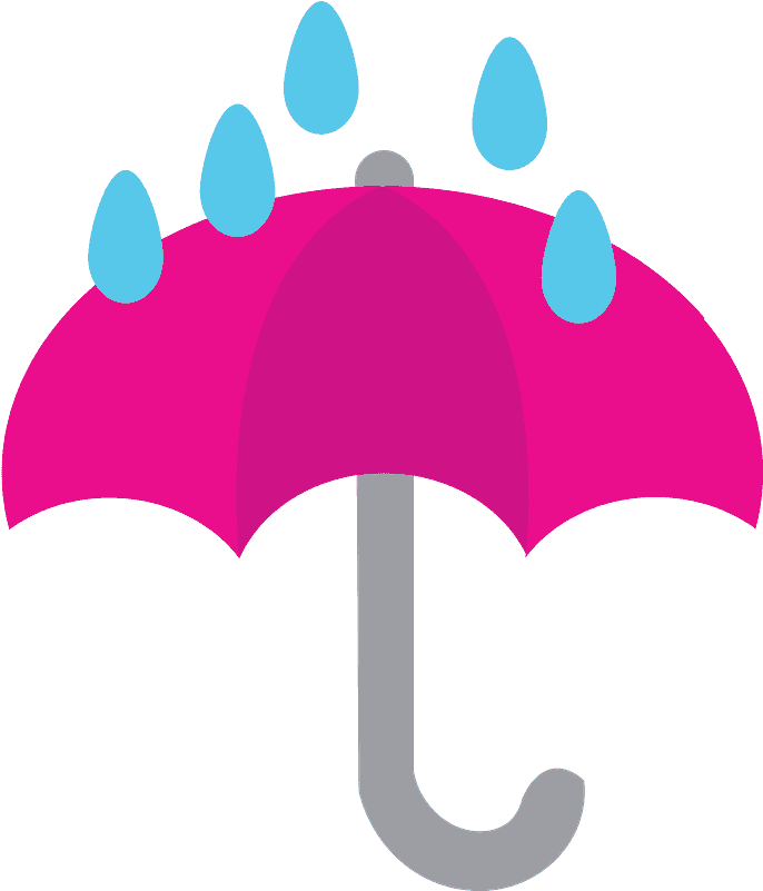 Umbrella With Rain Drops Emoji Clipart استیکر باران Png Download