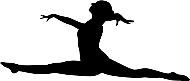 Artistic Gymnastics Silhouette Dance Sport - Transparent Background Gymnast Silhouette Clipart (650x733), Png Download
