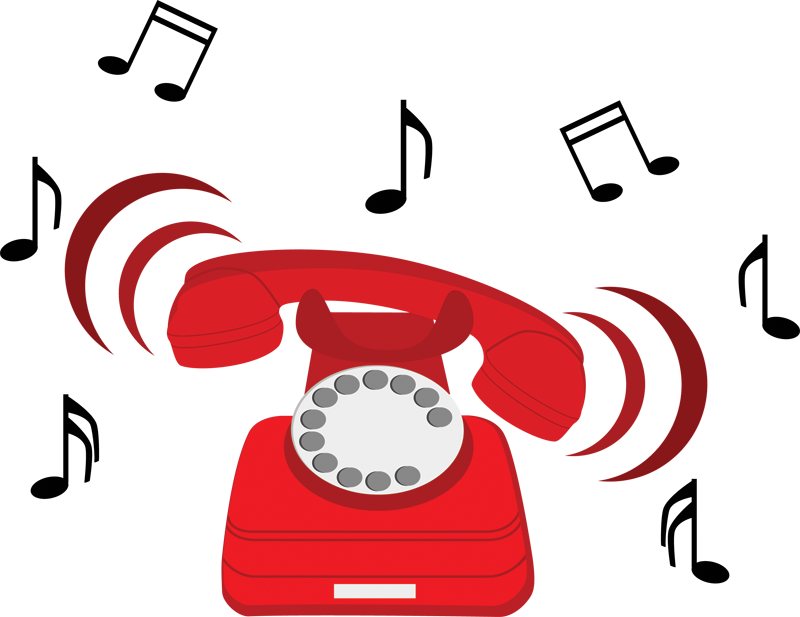 Telephone Ring Transparent & Png Clipart Free Download - Ringing Telephone Clipart Png (800x617), Png Download