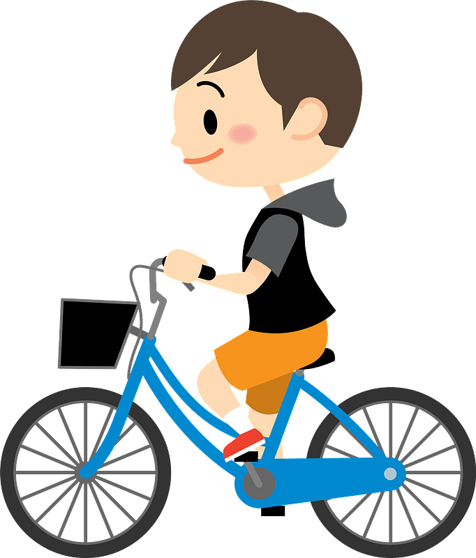 Child Boy Bicycle Cycling Clipart - Cycling Clipart - Png Download (682x800), Png Download