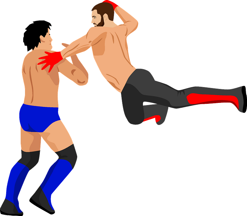 Wrestling Clipart - Cartoon - Png Download (800x697), Png Download