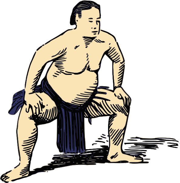 Sumo Wrestler Image - Japanese Sumo Png Clipart (600x600), Png Download