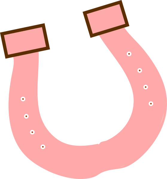 Clip Art At Clker - Horseshoe Clipart Pink - Png Download (558x597), Png Download