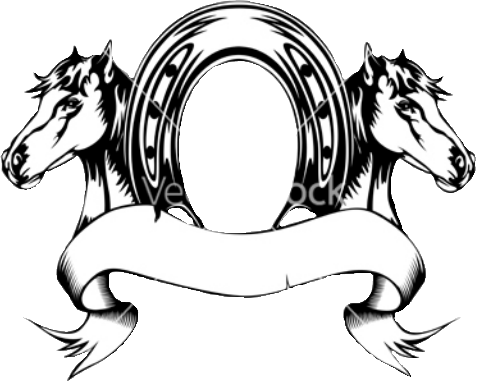 Horseshoe Clipart Horse Head, Horseshoe Horse Head - Clip Art Horse Shoes - Png Download (2000x2000), Png Download