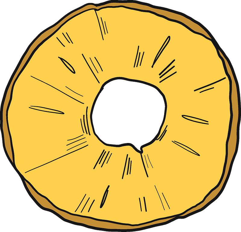 Pineapple Ring Clipart - Circle - Png Download (800x769), Png Download