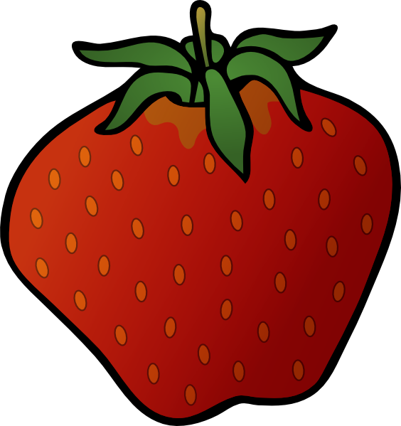 Free Vector Strawberry Clip Art - Cartoon Strawberry - Png Download (564x599), Png Download