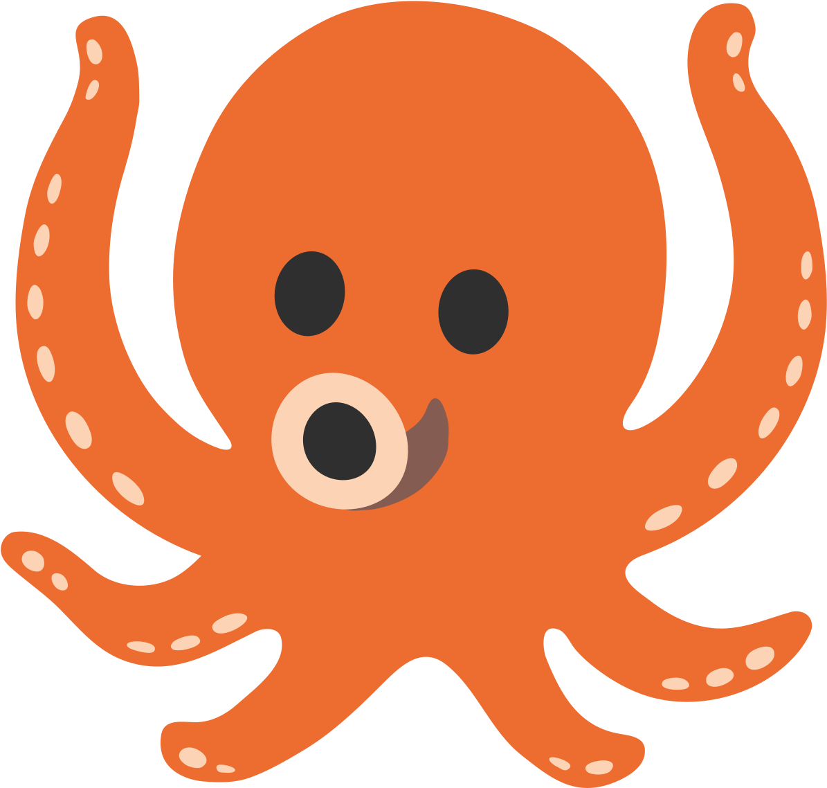 Octopus Clipart Pdf - Emoji Octopus Png Transparent Png (1200x1200), Png Download