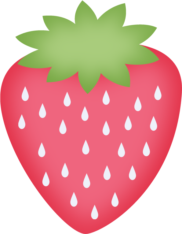 Transparent Passover Clipart - Pink Strawberry Clipart - Png Download (596x765), Png Download