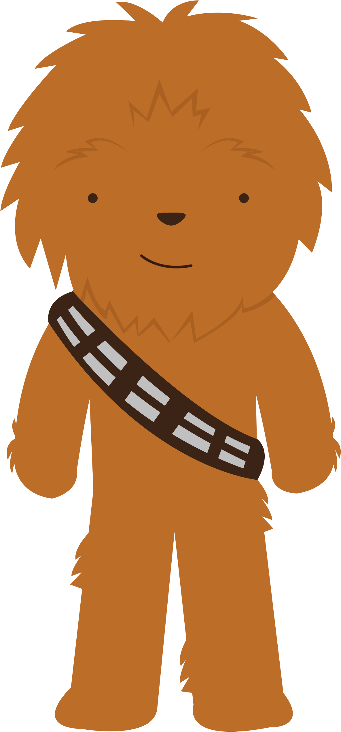 Cute Chewbacca Clipart - Cartoon - Png Download (684x1462), Png Download
