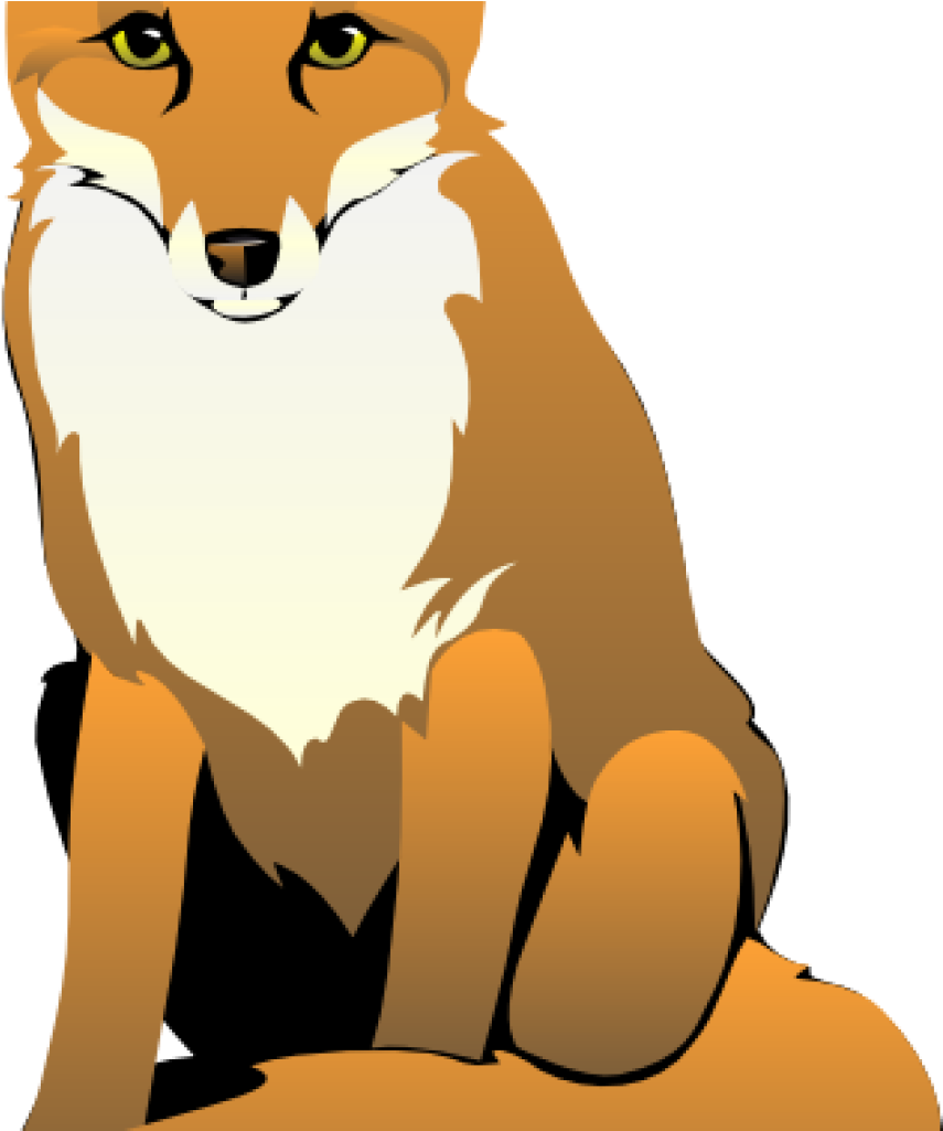 Fox Clipart Watercolor - Fox Clipart Png Transparent Png (855x1025), Png Download