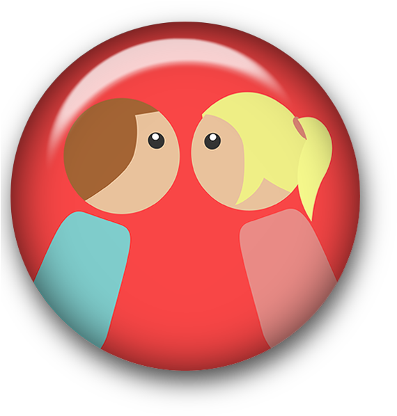 Triangle Kiss Button Romance Att Letter Love Clipart - Love - Png Download (600x600), Png Download