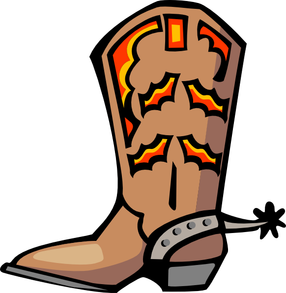 Cute Cowboy Boots Clipart - Clipart Cowboy Boot Small - Png Download (582x596), Png Download