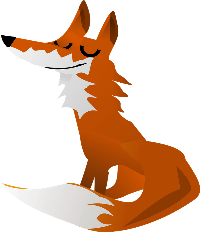 Happy Fox Clipart - Cartoon - Png Download (690x800), Png Download