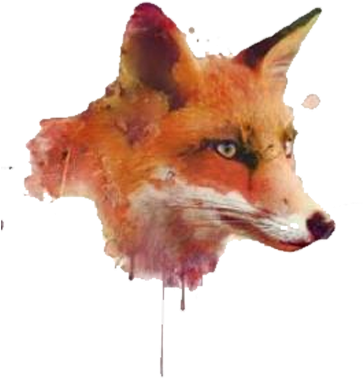 Watercolor Painting Software - Watercolor Painting Foxes Head Clipart (595x842), Png Download