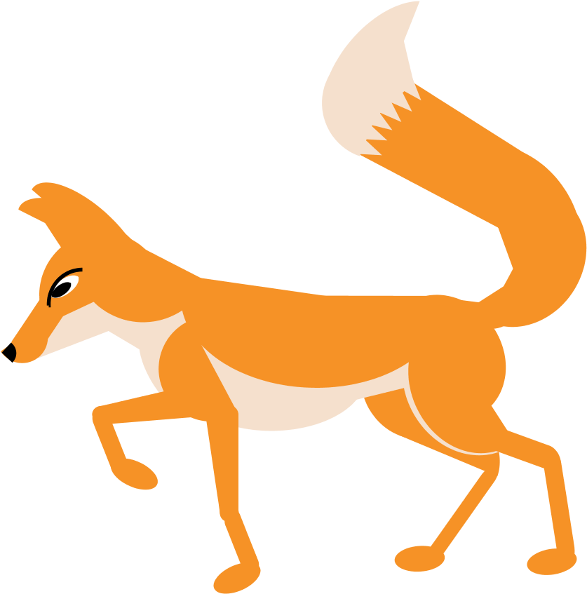Clipart Fox Walking - Fox And Crow Clip Art - Png Download (913x875), Png Download