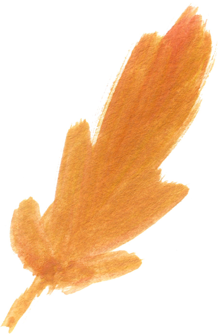 Free Orange Watercolor Transparent Clipart (960x1400), Png Download