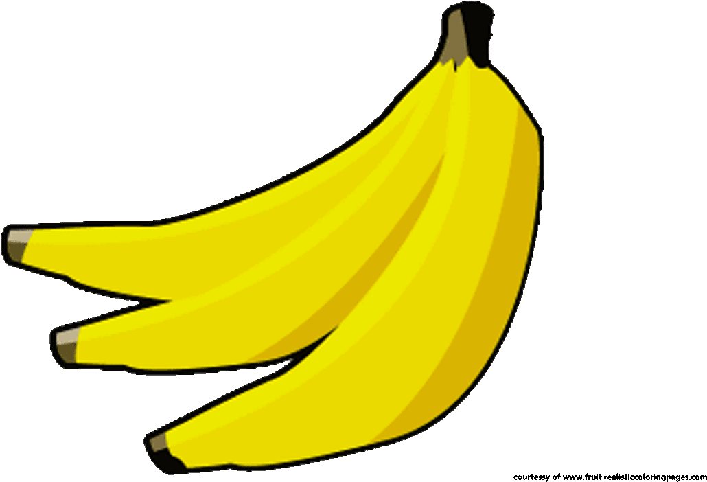Transparent Banana Clip Art - Pisang Cartoon - Png Download (1030x702), Png Download