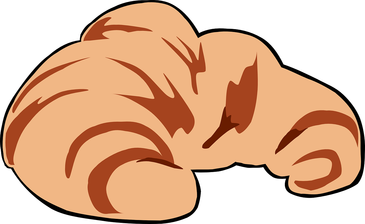 Fast Food, Breakfast, Croissant Clipart - Croissant Clip Art - Png Download (800x490), Png Download