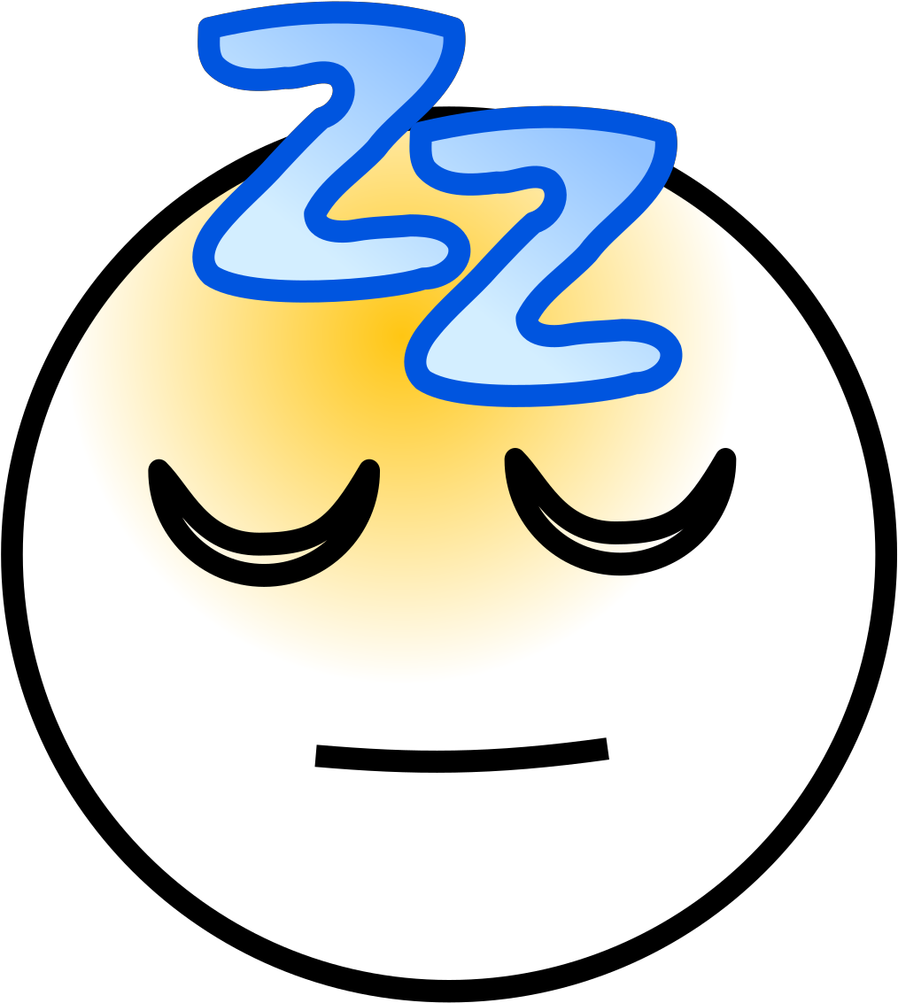 Sleepy Smiley Face Clipart (1600x1600), Png Download