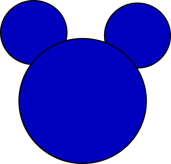 Mickey Mouse 3 Clip Art At Clker - Orelha Mickey Png Transparent Png (600x574), Png Download