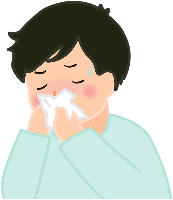 Boy Blowing Nose Clipart - Cartoon - Png Download (716x800), Png Download
