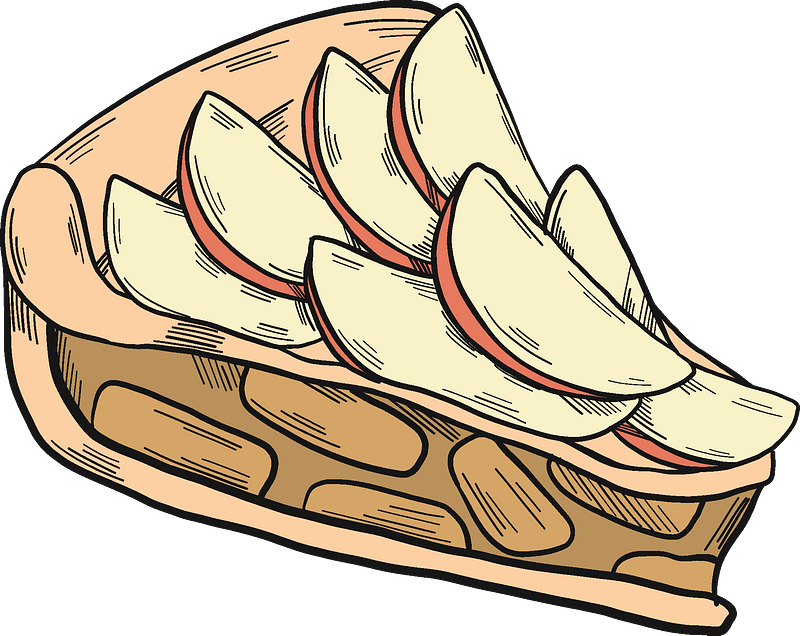 Piece Of Apple Pie Clipart - Png Download (800x636), Png Download