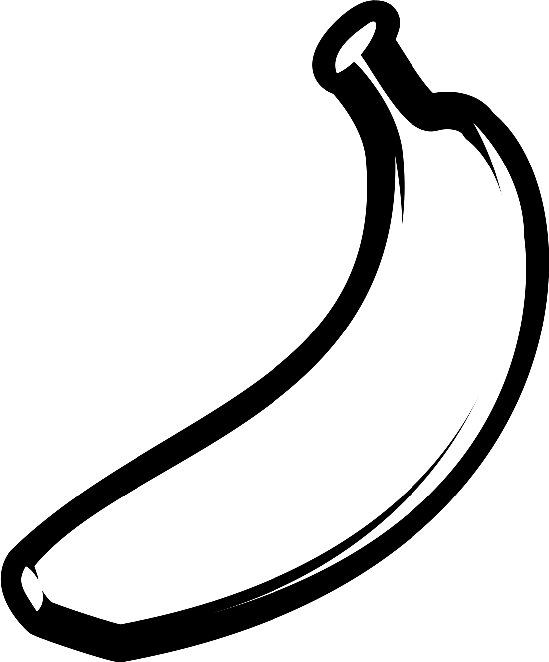 Black And White Banana Clip Art Png Download Full Size Clipart
