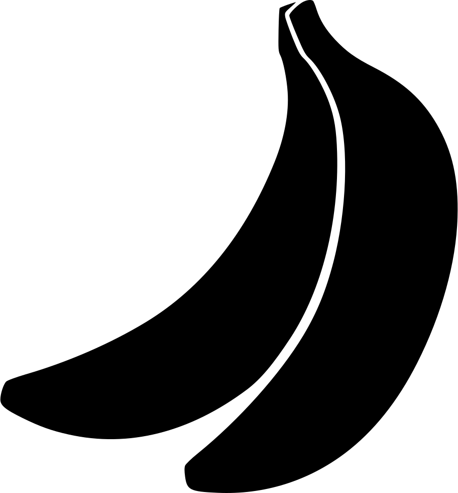 Svg Black And White Download Bananas Clipart Fresh Banana Png