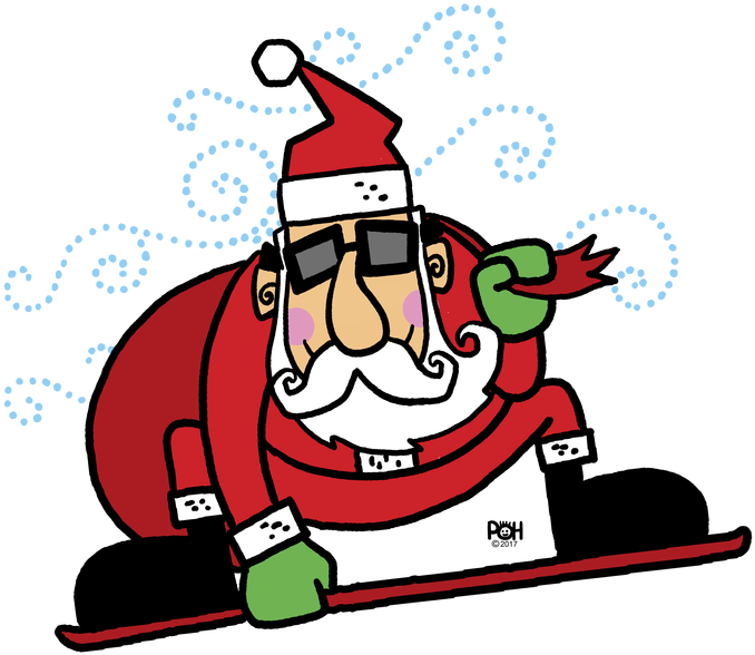 Transparent Snowboarding Clipart - Cartoon - Png Download (678x588), Png Download