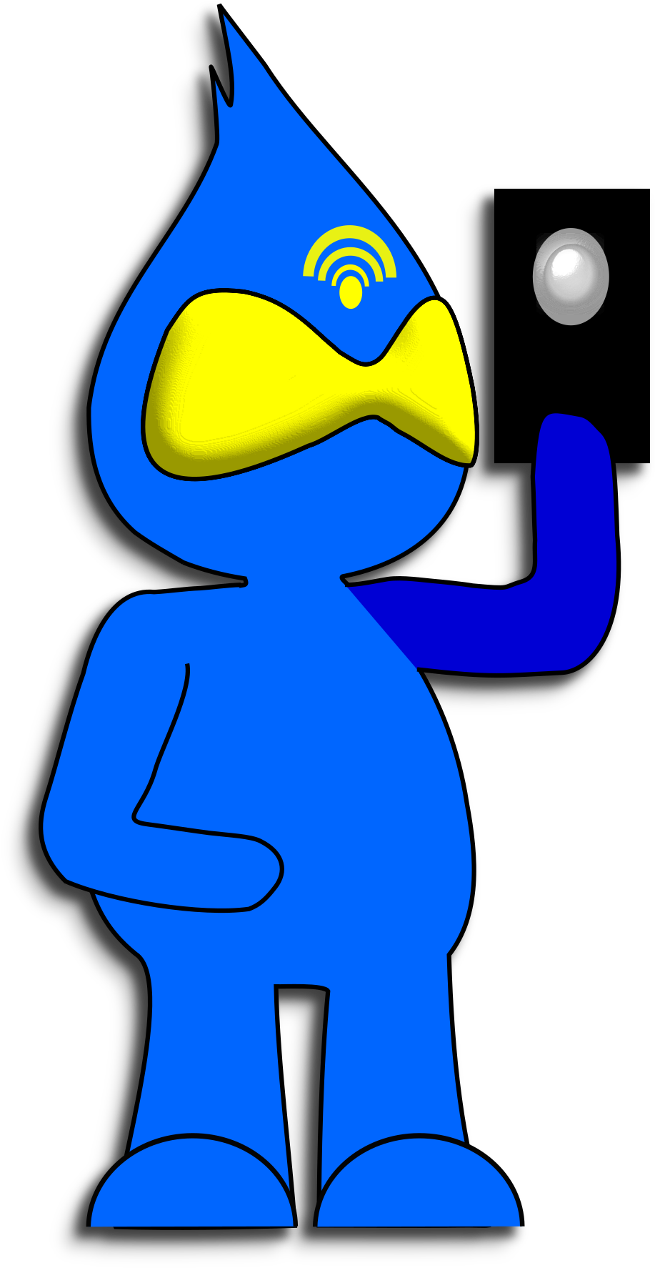 Blue Character Mobile Phone Clip Arts - Mobile Phone - Png Download (1196x2400), Png Download