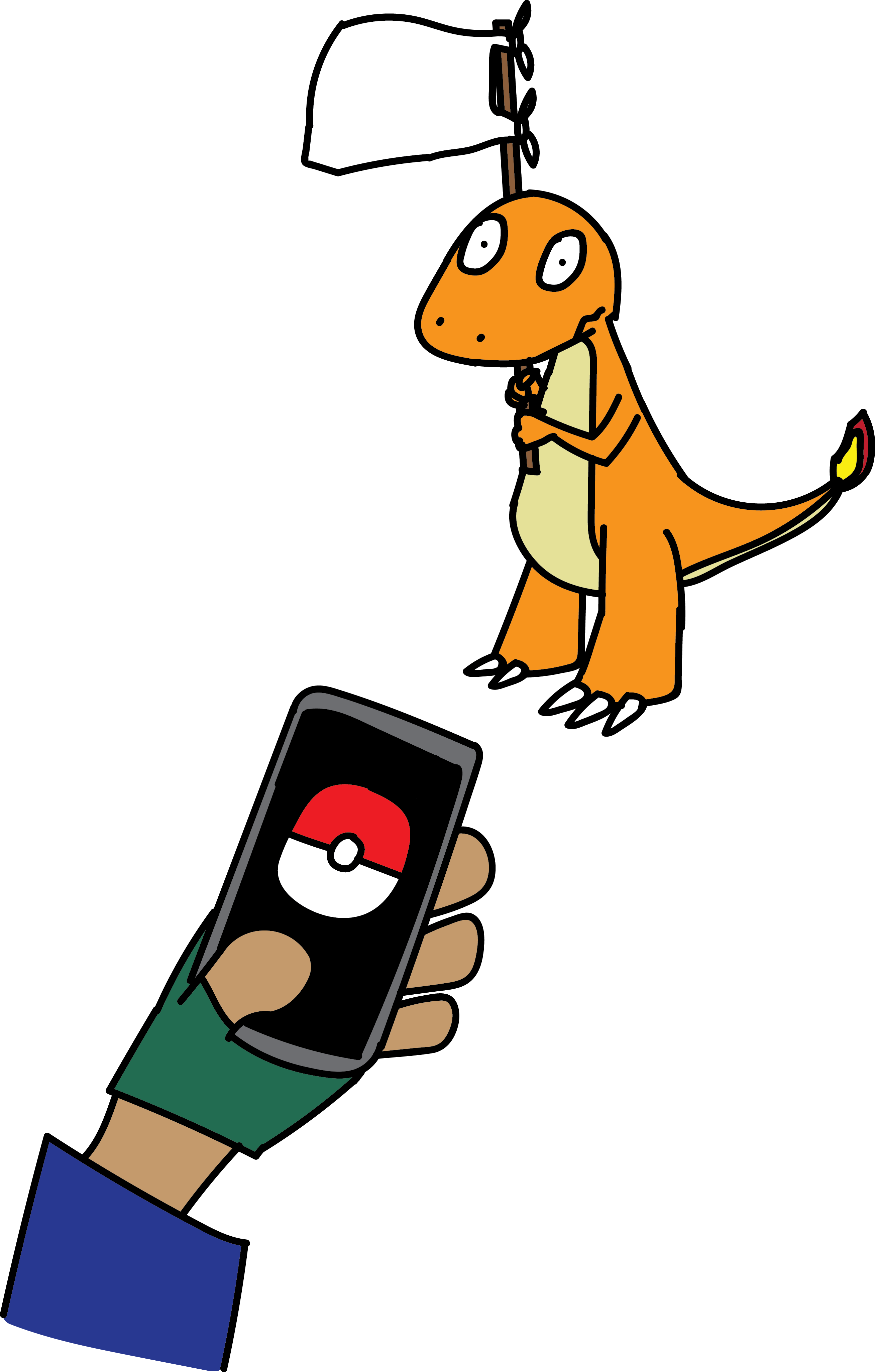 Fishing Rod Clipart Pokemon - Cartoon - Png Download (2617x4105), Png Download