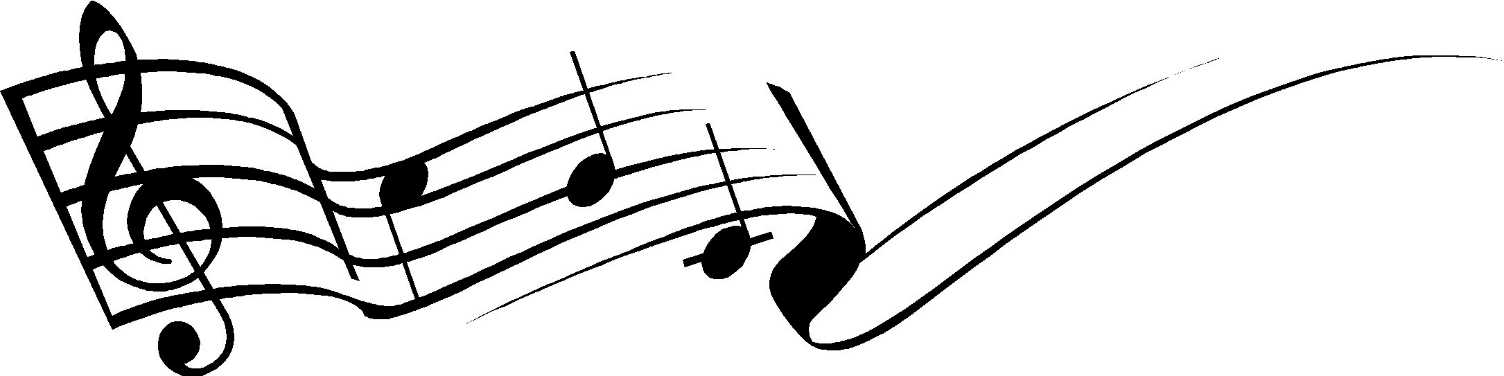 Musical Notes Transparent Png - Musical Notes Gif Transparent Clipart (2170x543), Png Download