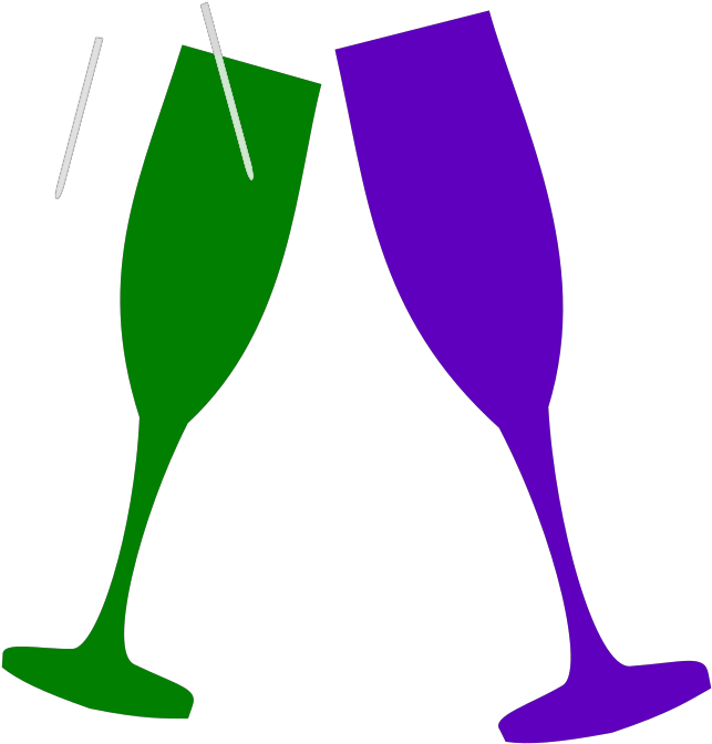 Transparent Wine Glass Clip Art - Green Champagne Clipart - Png Download (643x672), Png Download