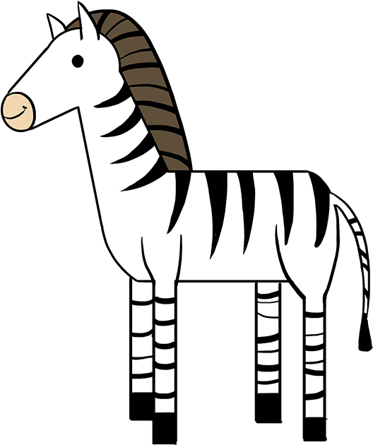 How To Draw A Zebra - Zebra Easy Drawing For Kids Clipart (680x678), Png Download