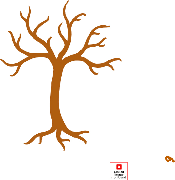 Tree Leaves Clipart Vector Black And White Tree No - Simple Drawing Of Dead Tree - Png Download (582x598), Png Download