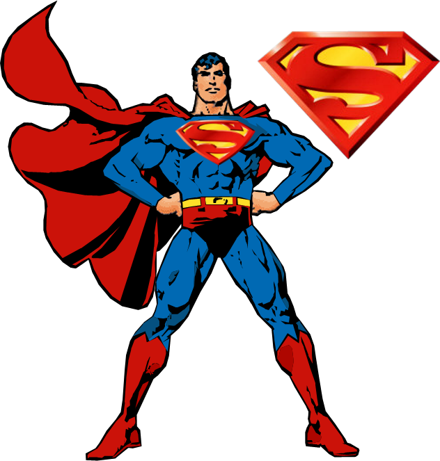Superman Batman Drawing Superhero Image - Superhero Superman Clipart (632x663), Png Download