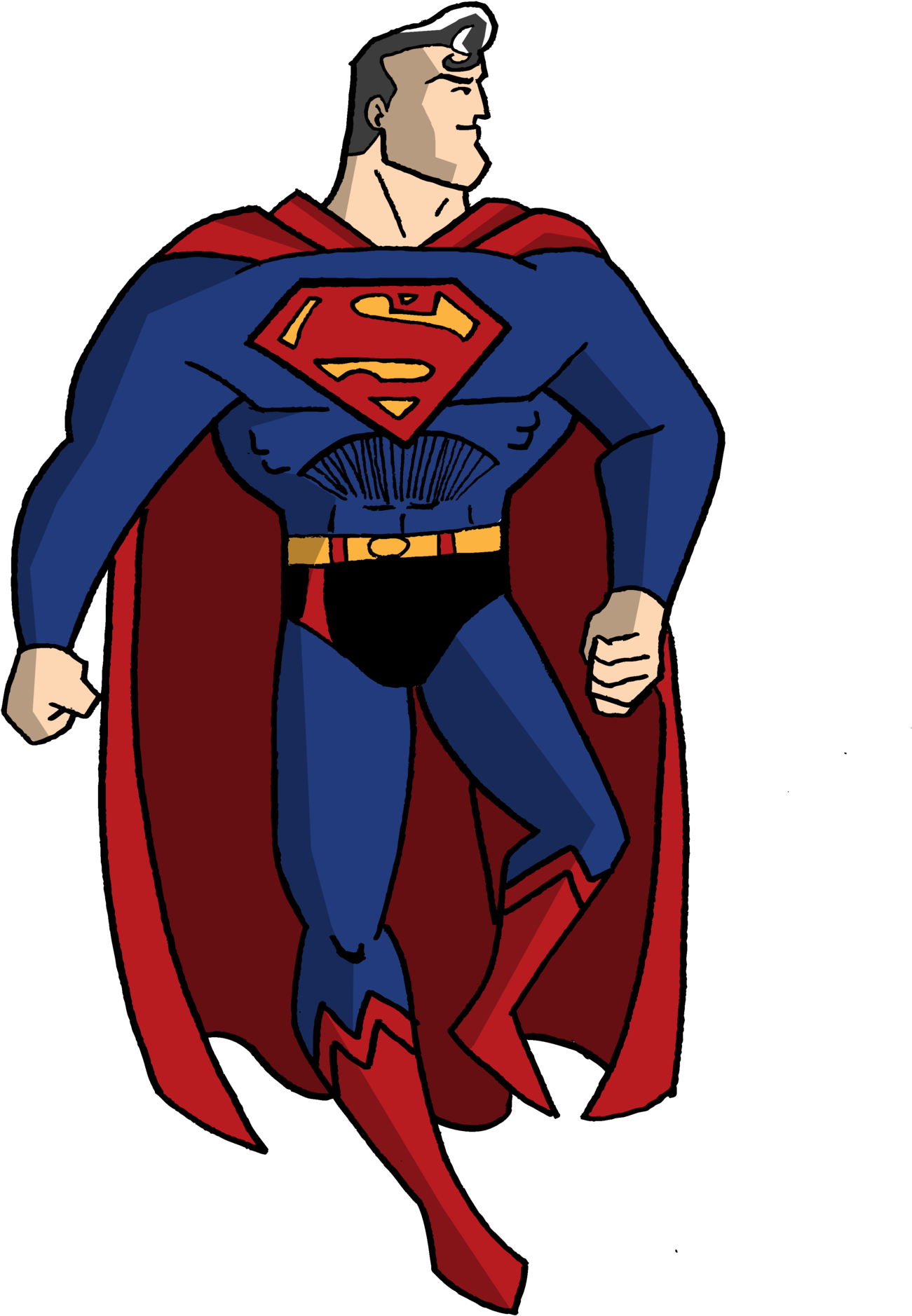 Superman Clipart Classic - Superman - Png Download (1301x1878), Png Download