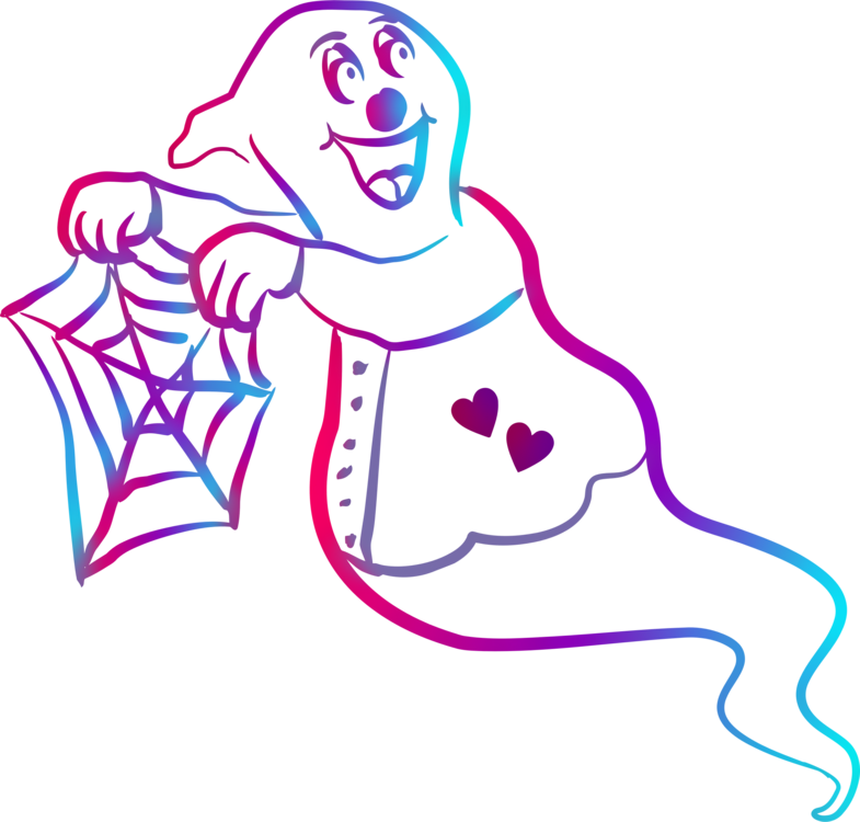 Spider Web Ghost Drawing Free Commercial Clipart - Phantom Clipart - Png Download (785x750), Png Download