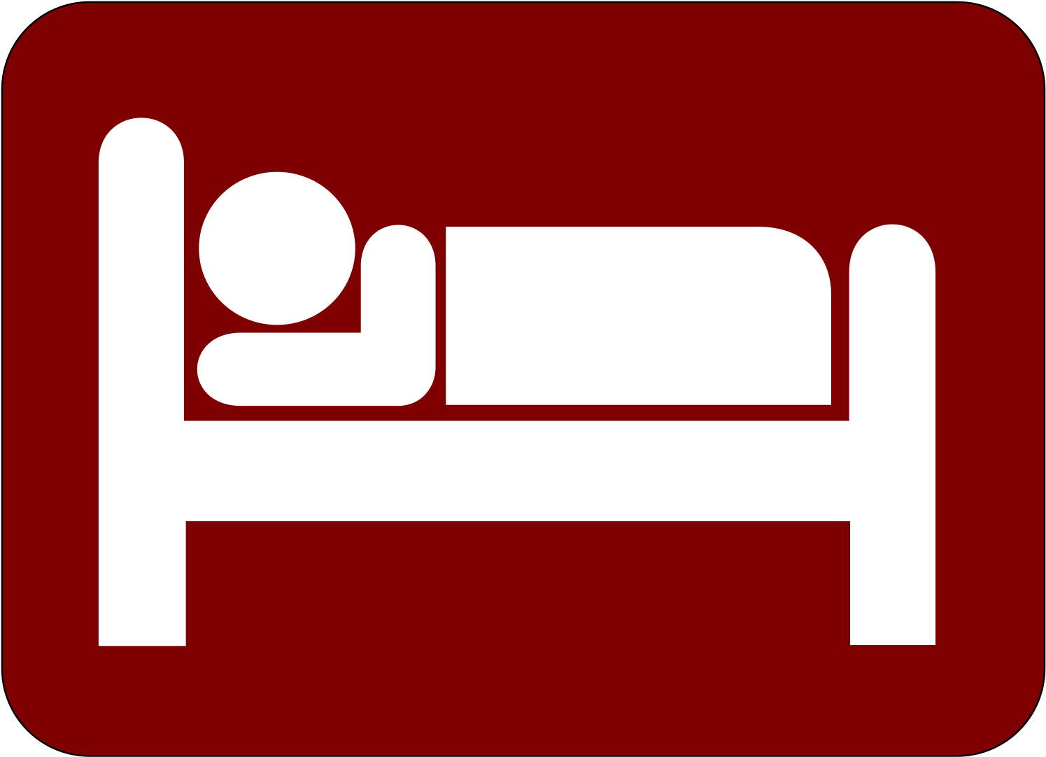 Vector Hotel Bed Icon Clipart (1600x1600), Png Download