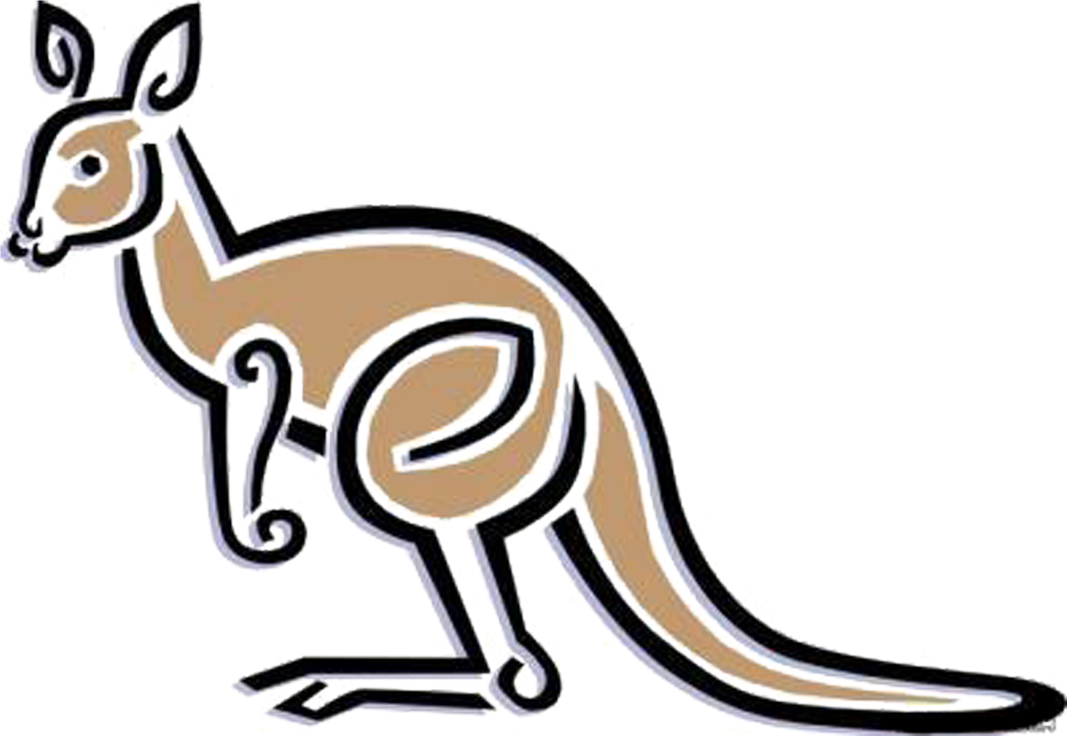 Kangaroo Clipart Mammal - Kangaroo Drawing - Png Download (2480x3508), Png Download